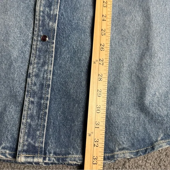 VTG Sean John Jacket Men Blue Denim Pearl Snap Button Pockets Cowboy. - Picture 12 of 14
